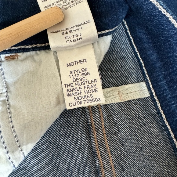 NWT MOTHER The Hustler Ankle Fray Home Movies Size 23 - Picture 12 of 13